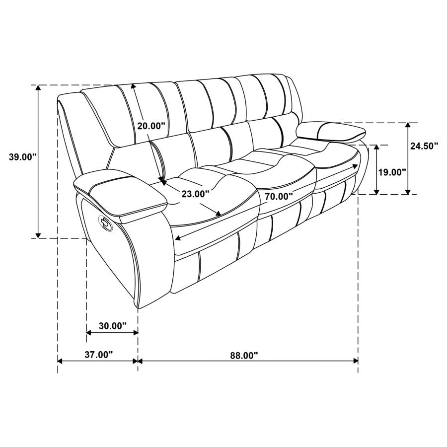 Camila Red 2-Piece Upholstered Reclining Sofa Set