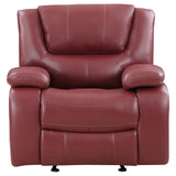 Camila Red 3-Piece Upholstered Reclining Sofa Set