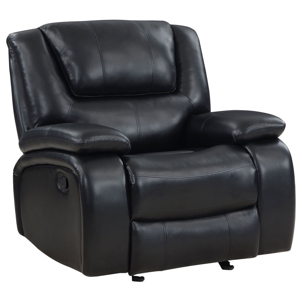 Camila Black 3-Piece Upholstered Motion Reclining Sofa Set