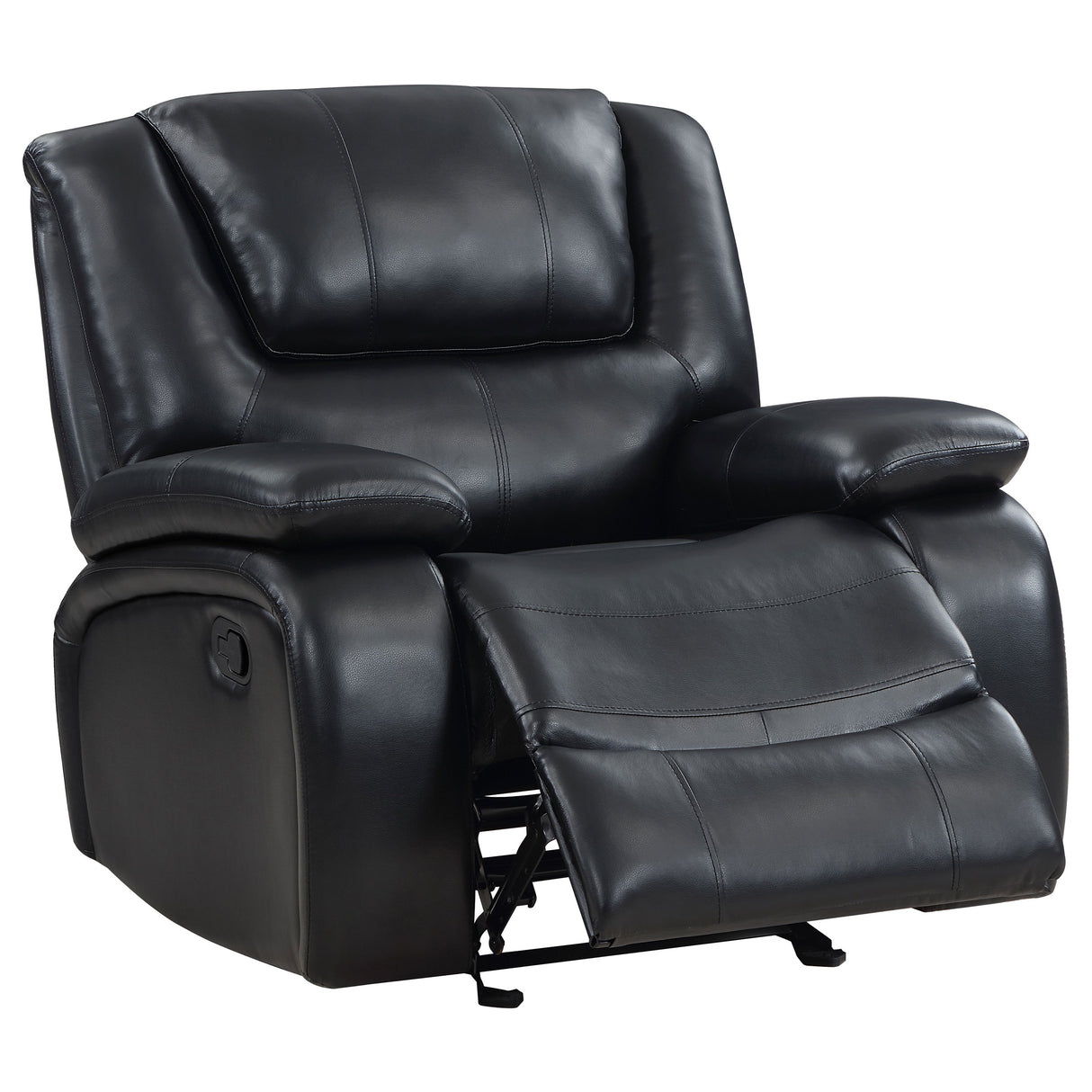 Camila Black 3-Piece Upholstered Motion Reclining Sofa Set