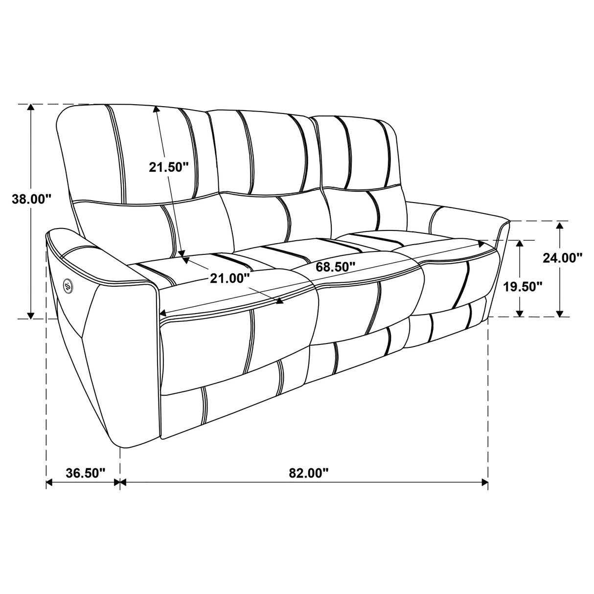 Greenfield Ivory 3-Piece Power Reclining Sofa Set