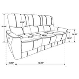 Greenfield Ivory 3-Piece Power Reclining Sofa Set