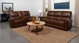 Greenfield Saddle Brown 2-Piece Power Reclining Sofa Set