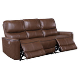 Greenfield Saddle Brown 2-Piece Power Reclining Sofa Set