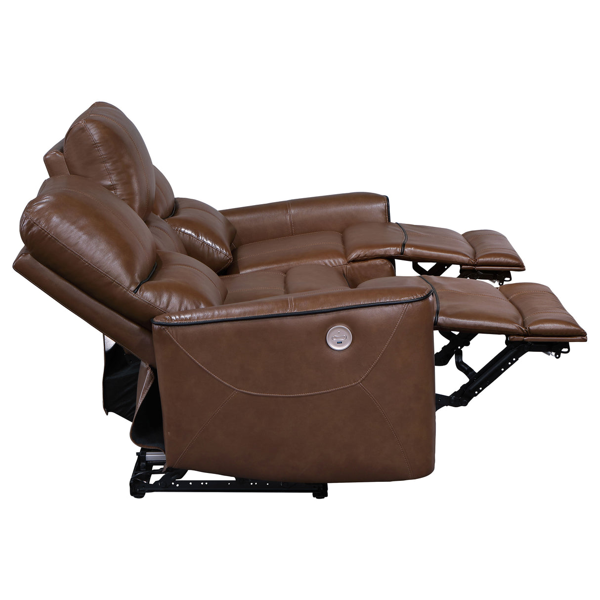 Greenfield Saddle Brown 2-Piece Power Reclining Sofa Set