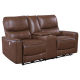 Greenfield Saddle Brown 2-Piece Power Reclining Sofa Set