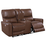 Greenfield Saddle Brown 2-Piece Power Reclining Sofa Set