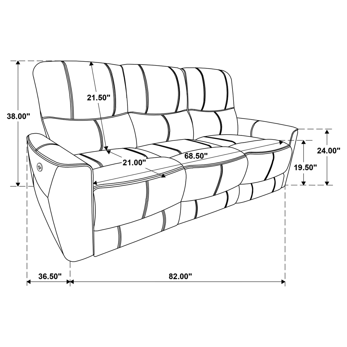 Greenfield Saddle Brown 2-Piece Power Reclining Sofa Set