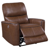 Greenfield Saddle Brown 3-Piece Power Reclining Sofa Set