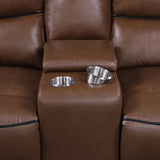 Greenfield Saddle Brown 3-Piece Power Reclining Sofa Set