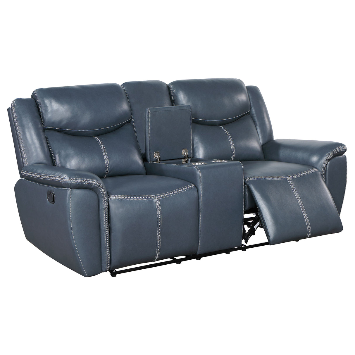 Sloane Blue 2-Piece Upholstered Reclining Sofa Set