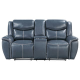 Sloane Blue 2-Piece Upholstered Reclining Sofa Set