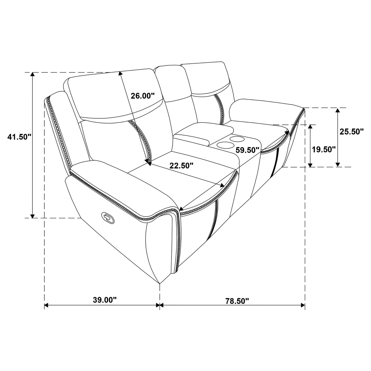 Sloane Blue 2-Piece Upholstered Reclining Sofa Set