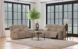 Brentwood Taupe 2-Piece Upholstered Reclining Sofa Set