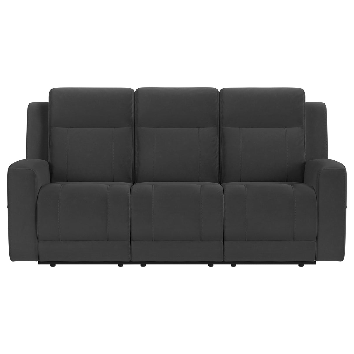 Brentwood Dark Charcoal 3-Piece Upholstered Reclining Sofa Set