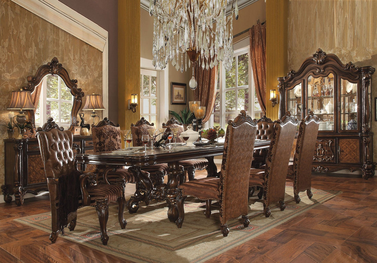 Versailles Cherry Oak Rectangular Extendable Dining Room Set