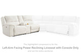 Keensburg Linen Left-Arm Facing Power Reclining Loveseat With Console