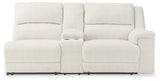 Keensburg Linen Right-Arm Facing Power Reclining Loveseat With Console