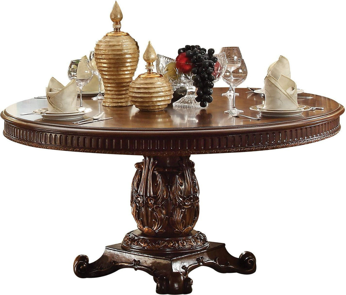 Vendome Cherry 60&quot; Round Pedestal Dining Room Set