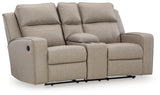 Lavenhorne Pebble Reclining Loveseat With Console