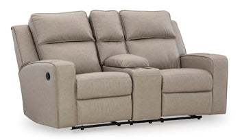 Lavenhorne Pebble Reclining Loveseat With Console