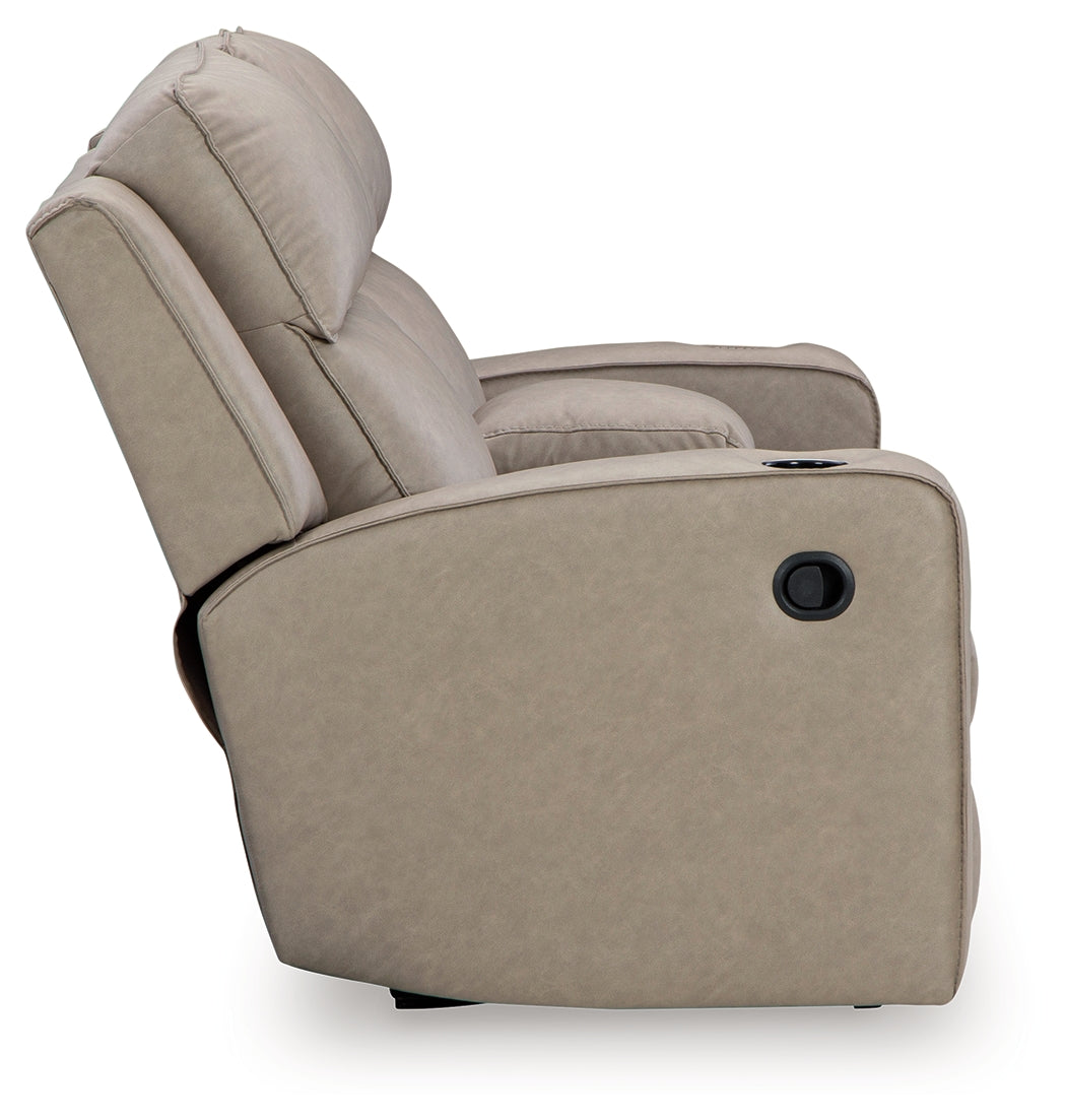 Lavenhorne Pebble Reclining Loveseat With Console