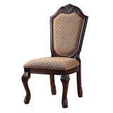 Chateau Fabric & Espresso Finish De Ville Side Chair (Set-2)