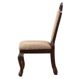 Chateau Fabric & Espresso Finish De Ville Side Chair (Set-2)