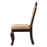 Chateau Fabric & Espresso Finish De Ville Side Chair (Set-2)