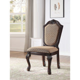 Chateau Fabric & Espresso Finish De Ville Side Chair (Set-2)