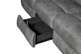 Conrad Grey 2-Piece Upholstered Padded Arm Motion Sofa Set