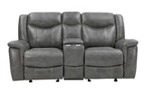 Conrad Upholstered Motion Loveseat Cool Grey