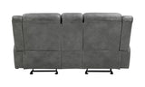 Conrad Upholstered Motion Loveseat Cool Grey