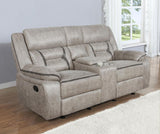 Greer Taupe 2-Piece Upholstered Reclining Sofa Set