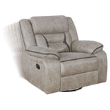 Greer Taupe 3-Piece Upholstered Reclining Sofa Set