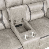 Greer Taupe 3-Piece Upholstered Reclining Sofa Set