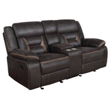 Greer Brown 2-Piece Upholstered Reclining Sofa Set