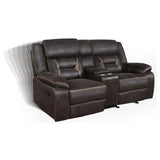 Greer Brown 2-Piece Upholstered Reclining Sofa Set