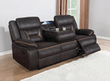 Greer Brown 2-Piece Upholstered Reclining Sofa Set