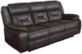 Greer Brown 2-Piece Upholstered Reclining Sofa Set