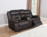 Greer Brown 2-Piece Upholstered Reclining Sofa Set