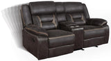 Greer Brown 2-Piece Upholstered Reclining Sofa Set