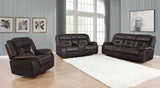 Greer Brown 3-Piece Upholstered Reclining Sofa Set