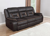 Greer Brown 3-Piece Upholstered Reclining Sofa Set