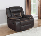 Greer Brown 3-Piece Upholstered Reclining Sofa Set