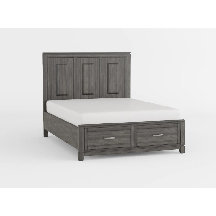 Garretson Gray California King Platform Bed With Footboard Storage