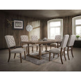 Bernard Weathered Oak Finish Dining Table