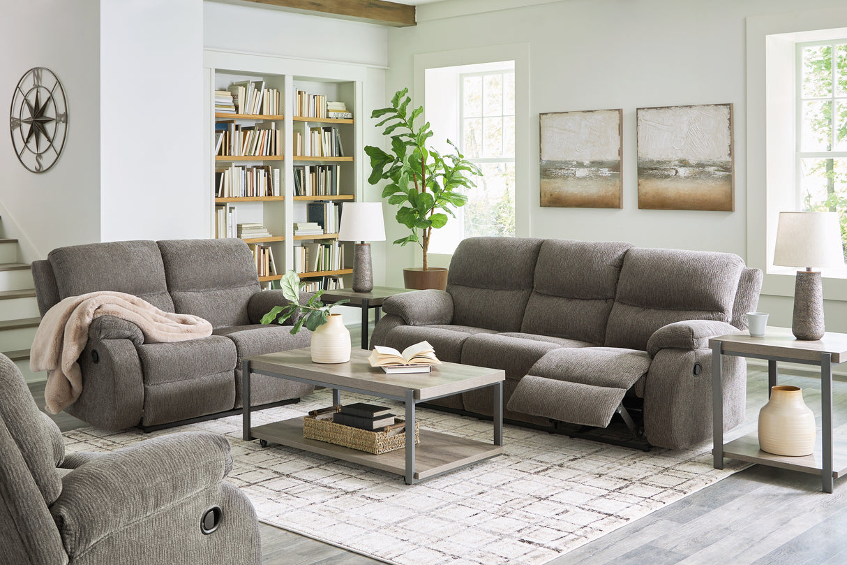 Scranto Reclining Sofa, Loveseat and Recliner