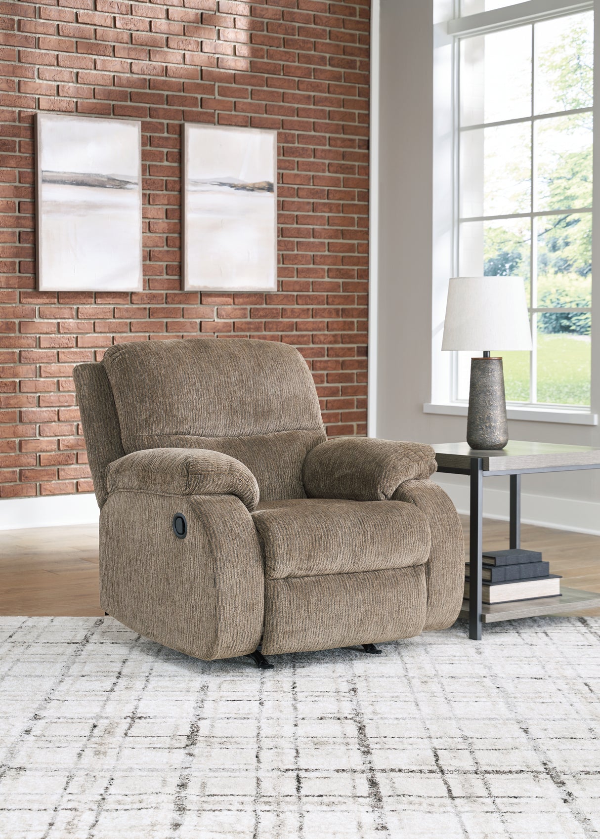 Scranto Oak Reclining Sofa, Loveseat And Recliner