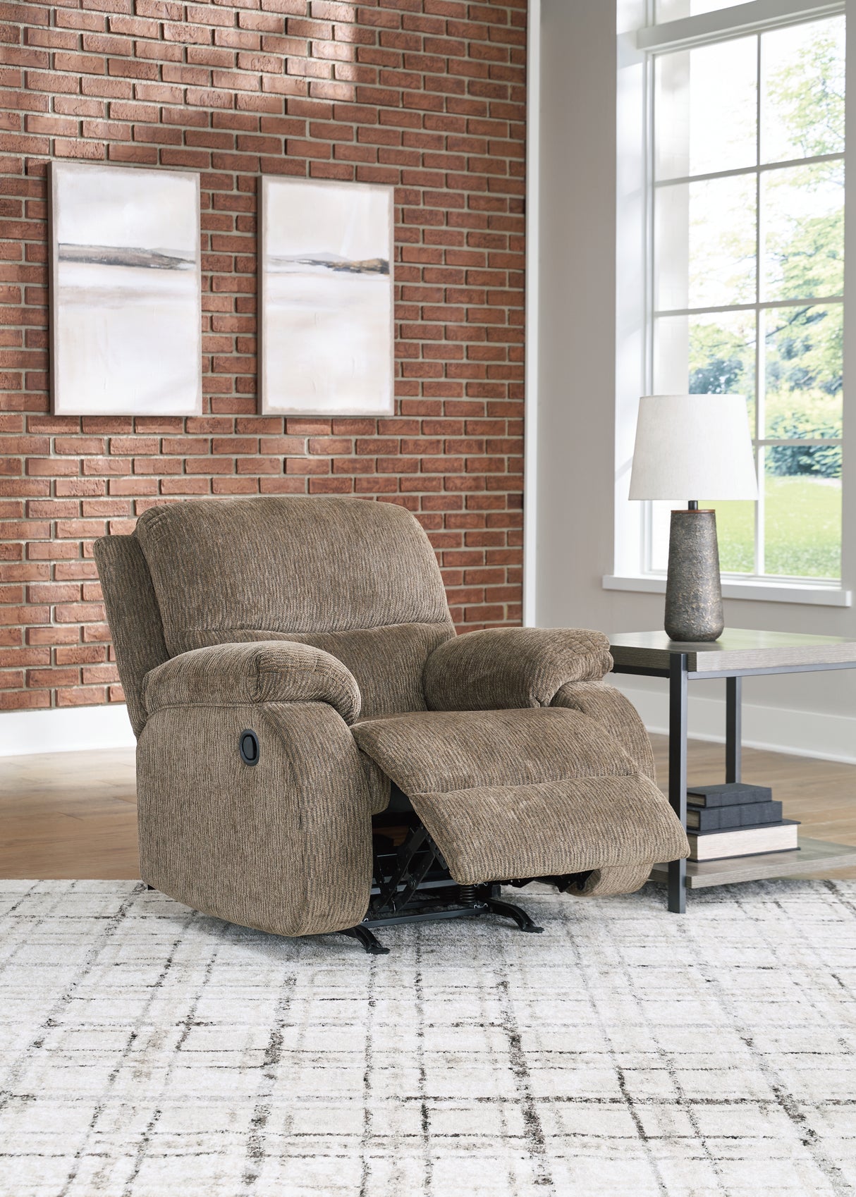 Scranto Oak Reclining Sofa, Loveseat And Recliner